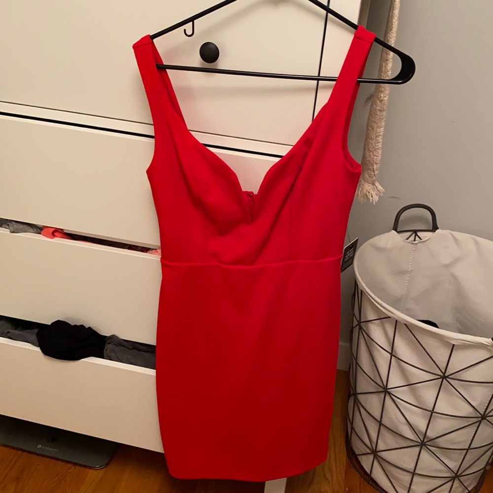 Red cocktail dress